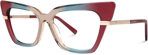 VOOGLAM Gafas elegantes con bloqueo de luz azul de ojo de gato para mujer gafas anti UV para fatiga ocular Mariana