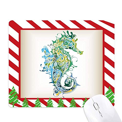 Tapis de souris marine couleurs hippocampe grand format pour ordinateur