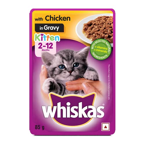 Whiskas-Wet-Food-for-Kittens-2-12-Months-Chicken-in-Gravy-Flavour-12-Pouches-12-x-85g-Kitten-2-12-Months-Dry-Cat-Food-Mackerel-Flavour-450g-Pack