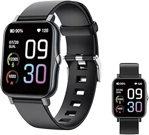 Fitness Tracker with Heart Rate Blood Pressure Blood Oxygen Monitor Sleep & Temperature & Weather Monitor Activity Tracker IP68 Waterproof Smart Watch Pedometer Step Counter for Kids Man Women