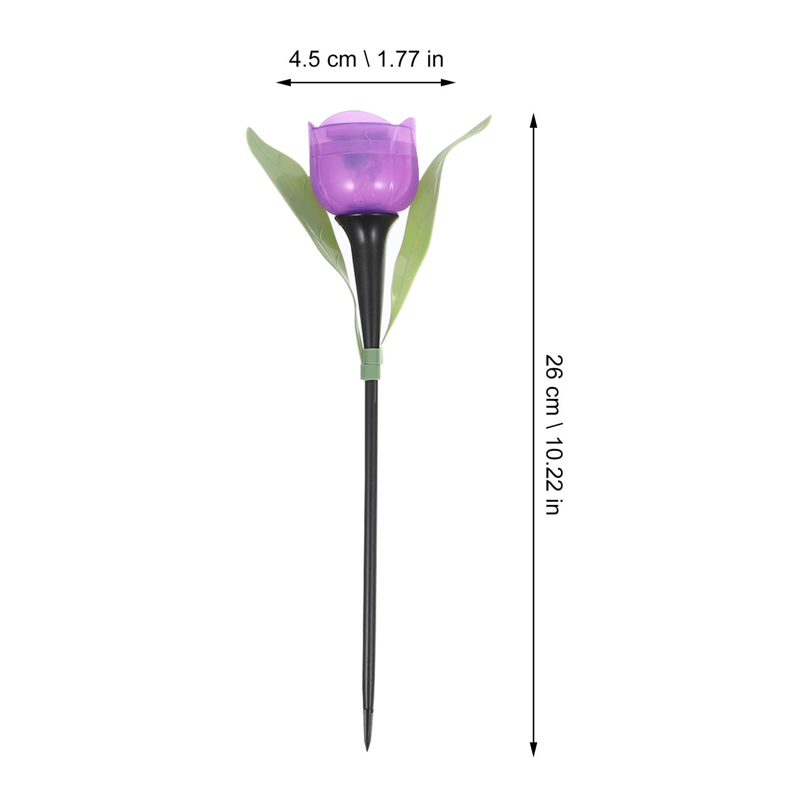 BESPORTBLE Solar Blumenwegleuchte Tulpen Design Abs für Außenbeleuchtung