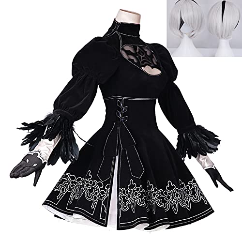 ［CHIASA］ ニーアオートマタ コスプレ 2B ヨルハ二号B型 コスプレ衣装 【ウィッグ付き】 NieR Automata ニー...