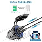 2-Pack-12V24V-USB-Outlet-with-Three-Extra-Panels-Quick-Charge-30-Dual-USB-Power-Outlet-with-Touch-Switch-Waterproof-12V24V-Fast-Charge-USB-Charger-Socket-DIY-Kit-for-Car-Boat-Marine-etc