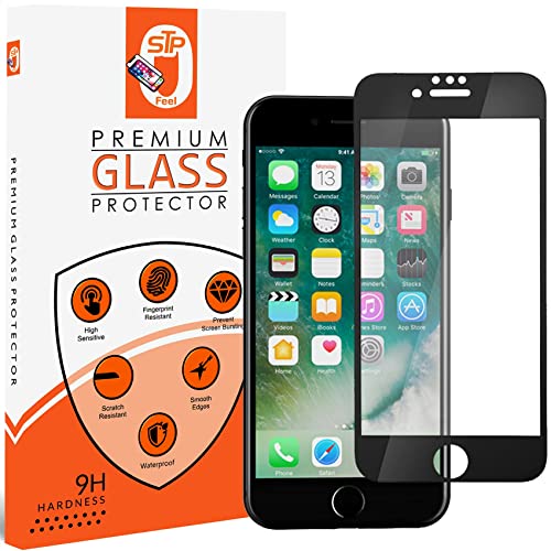 Image of STP FEEL [2 Pack Premium Tempered Glass For iPhone SE (2022 /2020) and iPhone 7 /8 (4.7 Inch) Edge to Edge Super Tough 9H Hardness Screen Protector Guard with Easy Installation Kit