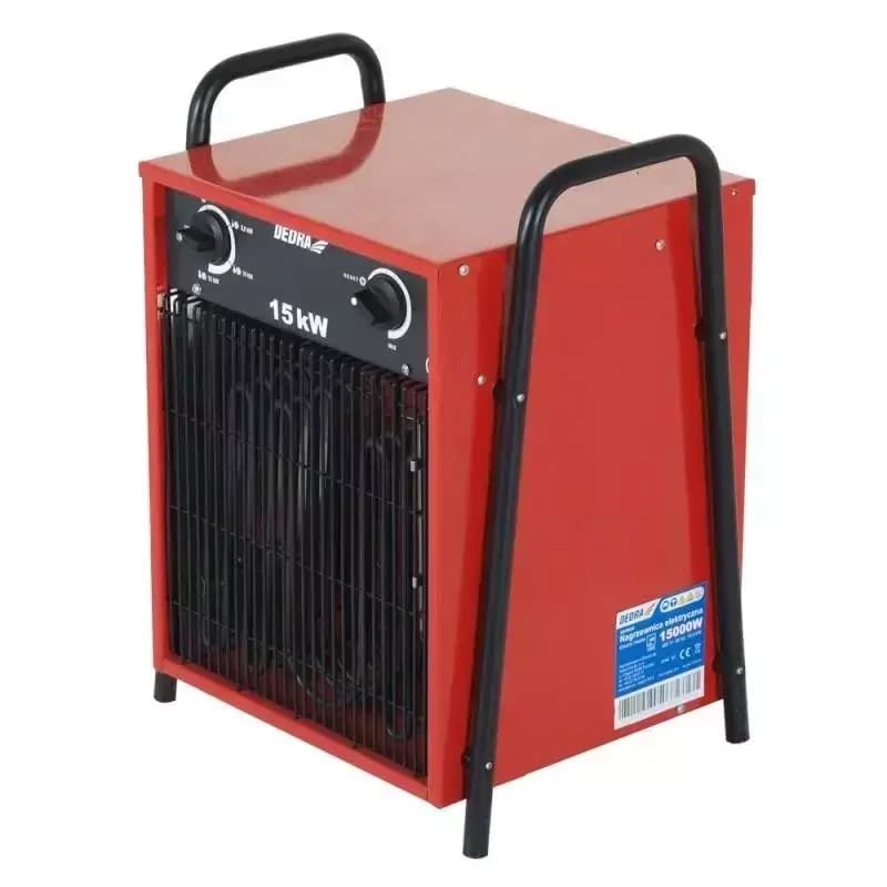 DEDRA Calentador de aire eléctrico de 15 kW, color rojo DED9925