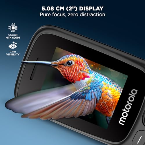 Image of Motorola All-New A300-2026 Dual Sim keypad Phone | 2 Years Replacement | Type C Charging Port |Long Lasting Battery | Loud Sound | Wireless FM | (Black)