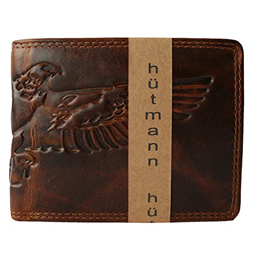 Preisvergleich Produktbild RFID Geldbörse Herren Geldbeutel Top Leder Qualität Querformat Wings Hütmann