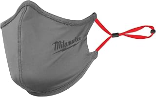 3 PACK Milwaukee 2-Layer Performance Face Mask —One Size (Grey)