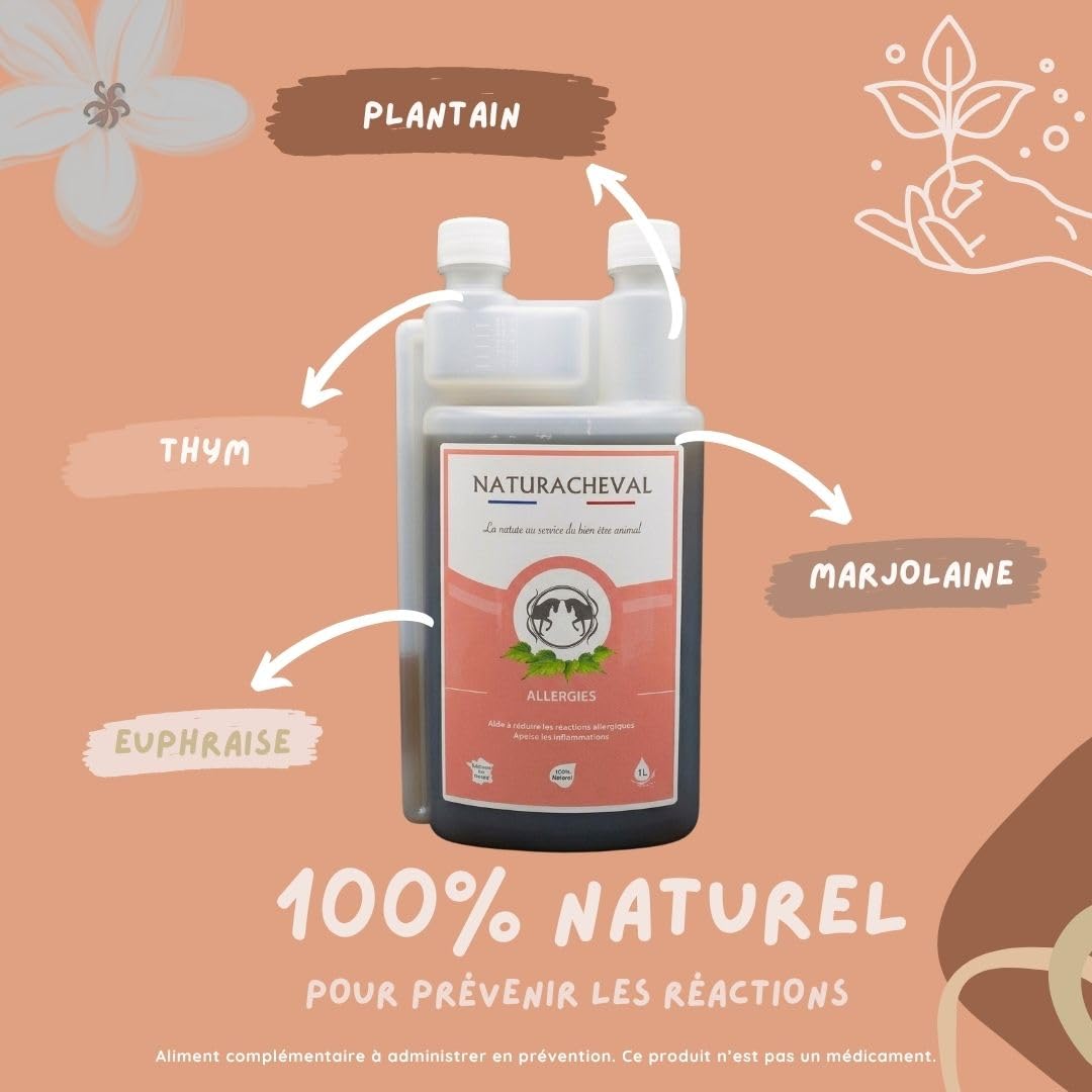 Allergie Cheval & dermite – Complément Naturel Anti démangeaisons – Apaise irritations & réactions cutanées – Soutien immunitaire – Formule Plantes