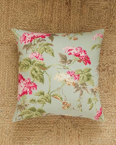 Image of Clasiko Set of 5 Cushion Covers 24x24 Inch - Duck Cotton Decorative Cushion Covers English Garden