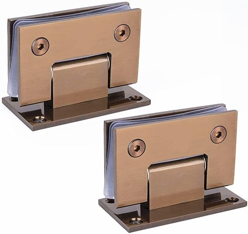 Miniatura 9 de JU+ Bisagras de pared para puerta de vidrio de 90 grados, accesorios de ducha, bisagra de puerta de ducha de vidrio, clip de baño de acero