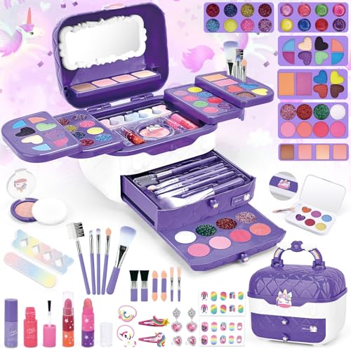 BuzzoXerex Schminkkoffer Mädchen, Kinderschminke Set Mädchen 73 Stück...
