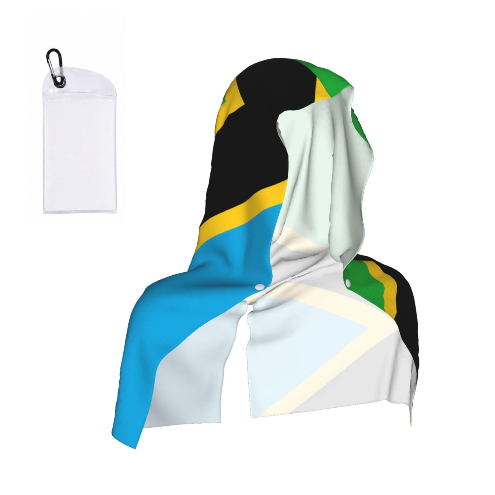 CNTDBU Tanzania Flag Cooling Towel Hooded-Instant Chill Neck Cover for Sports, UV Cooling Rag for Running Gym