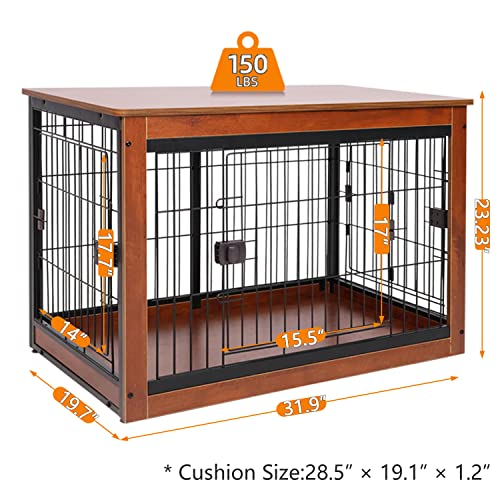 Rypetmia Dog Crate Furniture Style For Small Medium Pets, Wooden Dog Cage Table, Heavy Duty, And Three Direction Doors #TOP2