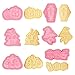 6PCS Emporte Pièce Halloween, Emporte Piece Patisserie Enfant, 3D Moule Biscuit Plastique, Château, Tête de Sorcière, Croix Cercueil, Citrouilles, Araignée, Fantôme, Tampons a Gateau