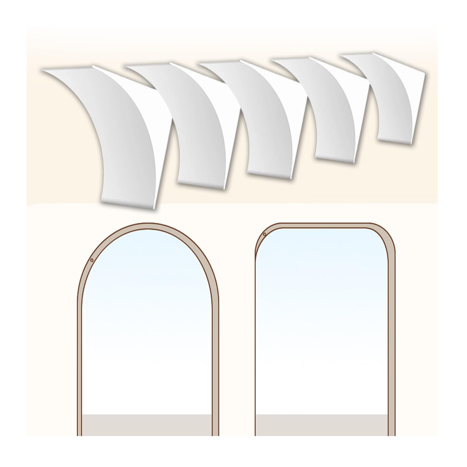 Arches de porte en mousse lot de 2 moulures pré-incurvées universelles pour rénovation