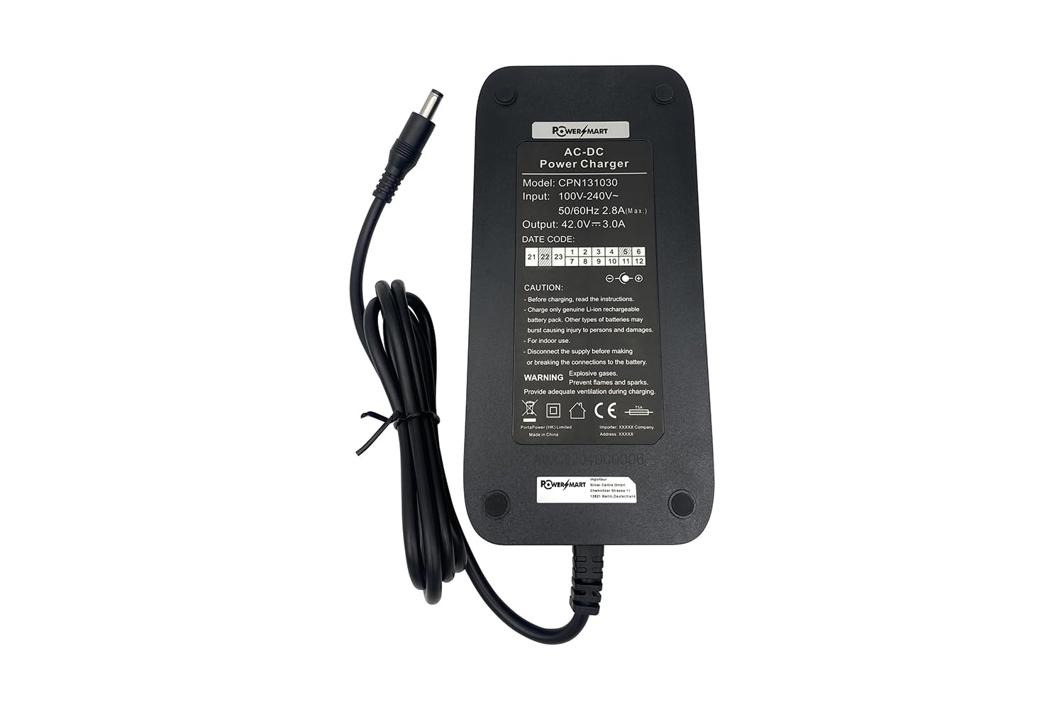 PowerSmart Chargeur 36 V 3 A pour batteries YJ145, YJ1451004, YJ1451005