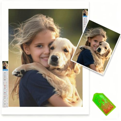 Diamond Painting Personnalisé 5D 50x70cm | Kit Broderie Diamant Photo Famille