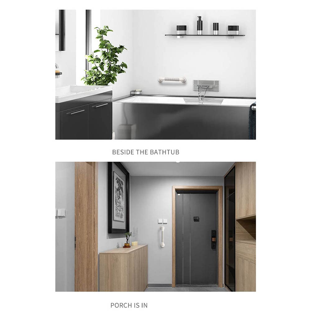 asideros para baño, Mango de seguridad for baño Barra de agarre for ducha Barra de agarre for bañera Barra de agarre for WC de 380 mm (15 pulgadas) Aluminio sólido con superficie de PU Capacidad de ca