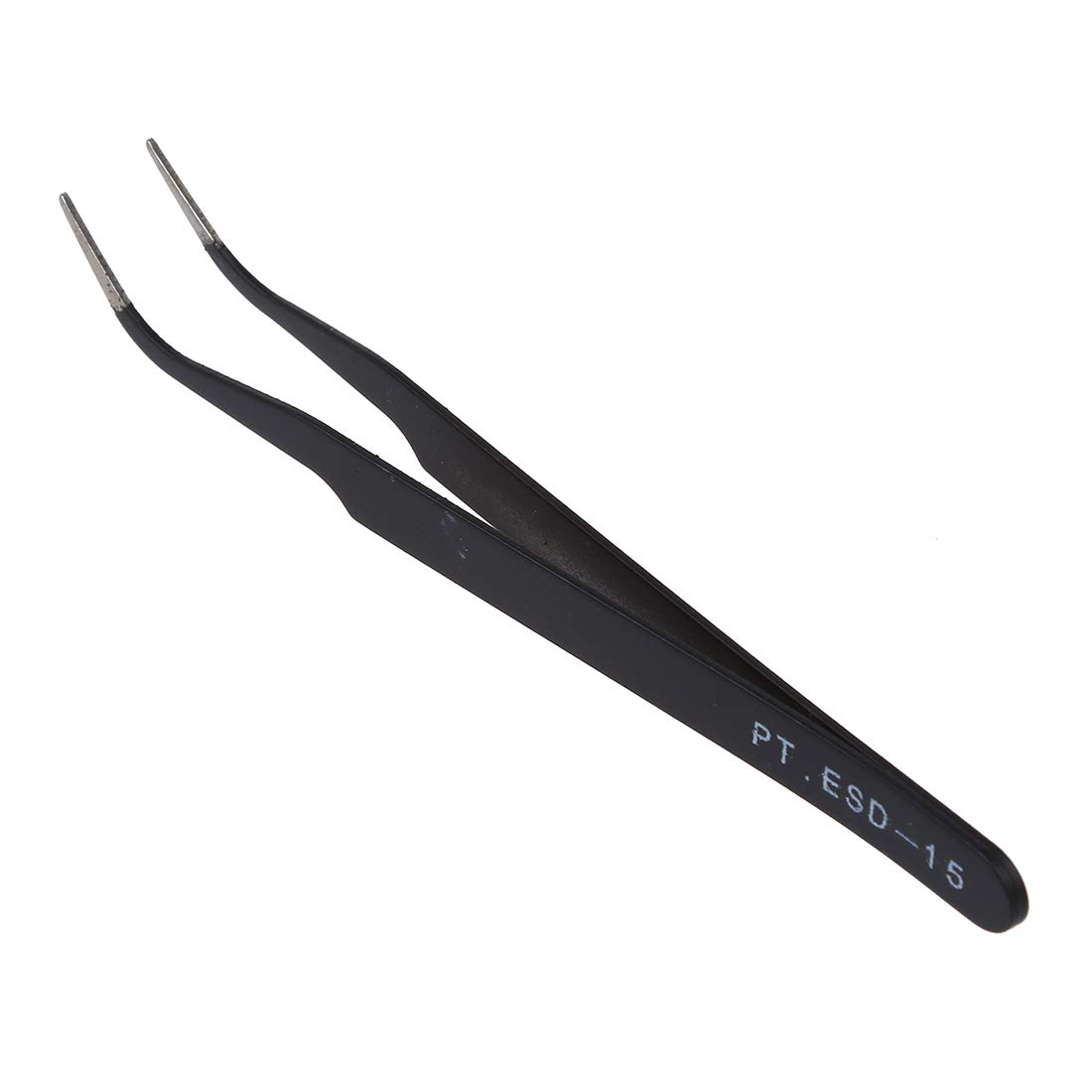 Cosine Black Curved Tweezers Jewelers Craft Hobby Beading Hand Tool