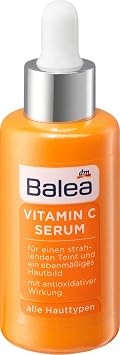 balea vitamin c serum for an even complexion and radiant complexion with antioxidant effect pack of 4 (4 x 30 ml) 120 ml