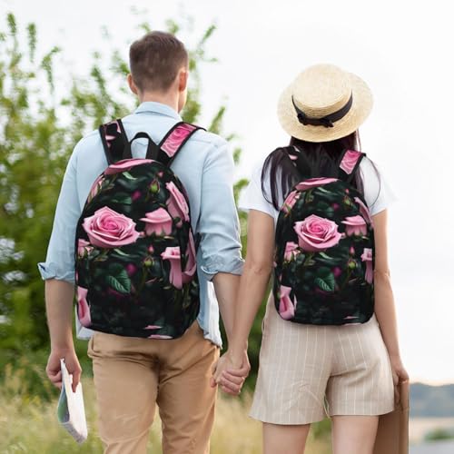 Sac à dos de randonnée imprimé rose robuste et finitions soignées