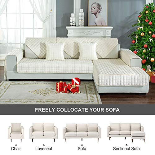 image for OstepDecor Couch Cover, Sofa Cover, Quilted Sectional Couch Covers, Ve