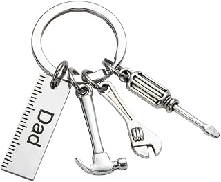 Pop Keychain with Ruler Hammer Wrench Screwdriver Gifts for Dad, Father’s Day Birthday Gifts from daughter and Son
