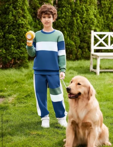 Image of mkodopy Boys Clothes Hoodie Sweatsuits Tops and Pants Boys Fall Winter Outfits Boy Clothing Set