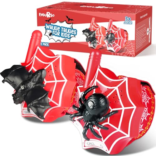 Walkie Talkies for Kids 2 Packs, Kids Toys for Boys Girls Aged 3 to 8 Years Old for Outdoor Adventure, Camping, Halloween, Birthday (Red)