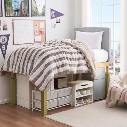 DormCo Suprima Ultimate Height Bed Risers - Carbon Steel - Gold
