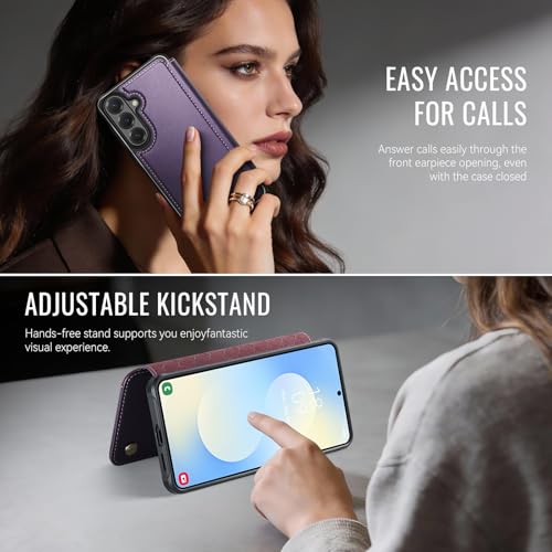 PlusnapX for Galaxy S25 Slim Wallet Case Compatible with Magsafe, Purple by PlusnapX - Used condition - Image 6