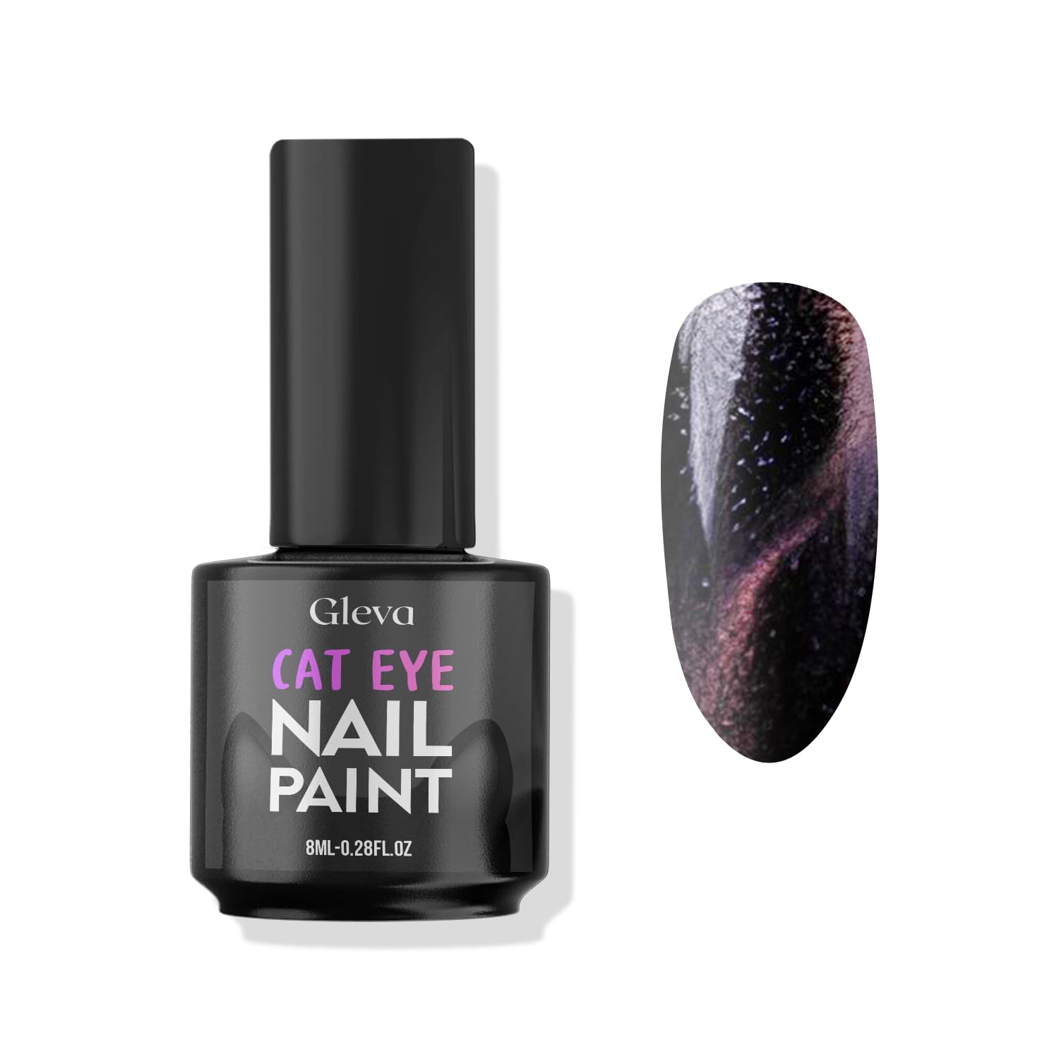 Gleva Cat Eye Gel Nail Polish Soak Off Nail Paint UV LED Nail Gel Polish Long-Lasting for Salon Home DIY Manicure 1 PCS 8ml Nail Art for Women's & Girls (5023-RO5023)-image-25