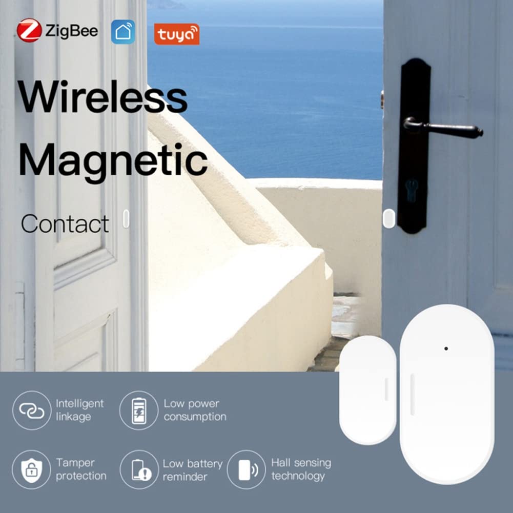 5X Tuya Zigbee Sensor de Puerta Y Ventana Automatización del Hogar Inteligente Protección de Seguridad Aplicación Alarma Control Remoto Empuje en Tiempo Real