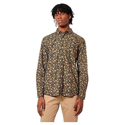 Kaporal - Chemise Fleurie Homme en 100% Coton - Trent - XL - Marron