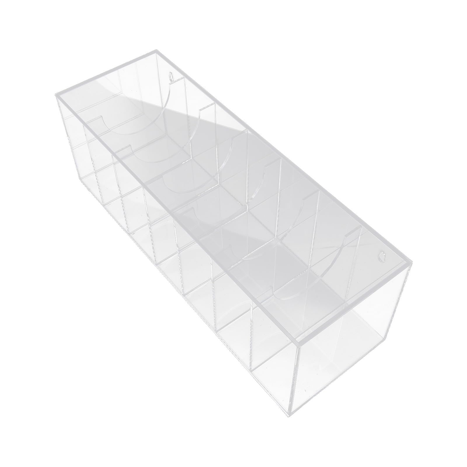 UKCOCO Transparenter Acryl Gürtelorganizer mit 7 Fächern und Deckel