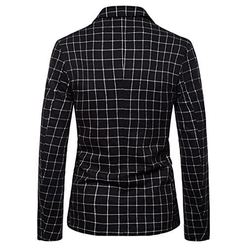 White Plaid Suit Blazer Men Casual Blazer Jacket Slim Fit Single Button Blazers2