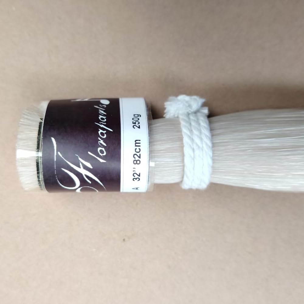 A 82cm 250g Mongolia Horse Hair Violin bow Natural Colour Unbleached 32 Inch Length for 4/4 Violin Viola Cello