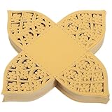 NUOBESTY 50 Stück Goldfarbene Hohlblumen Schokoladenpapier Liner Pralinen Verpackung Hohlkörper Trüffelbecher Hochzeit Party Süßigkeiten Dekoration