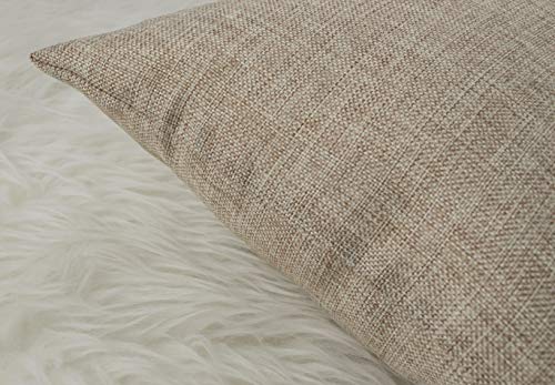 Aiking Home Woven Fine Faux Linen Throw Pillow Cover, Size 14"X26", Wheat #TOP1