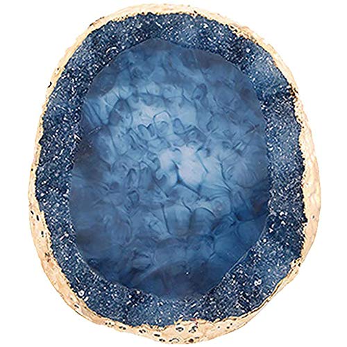 POFET Paleta de manicura de Resina con alas de ágata para uñas de Color de Placa de manicura de uñas de Color Azul