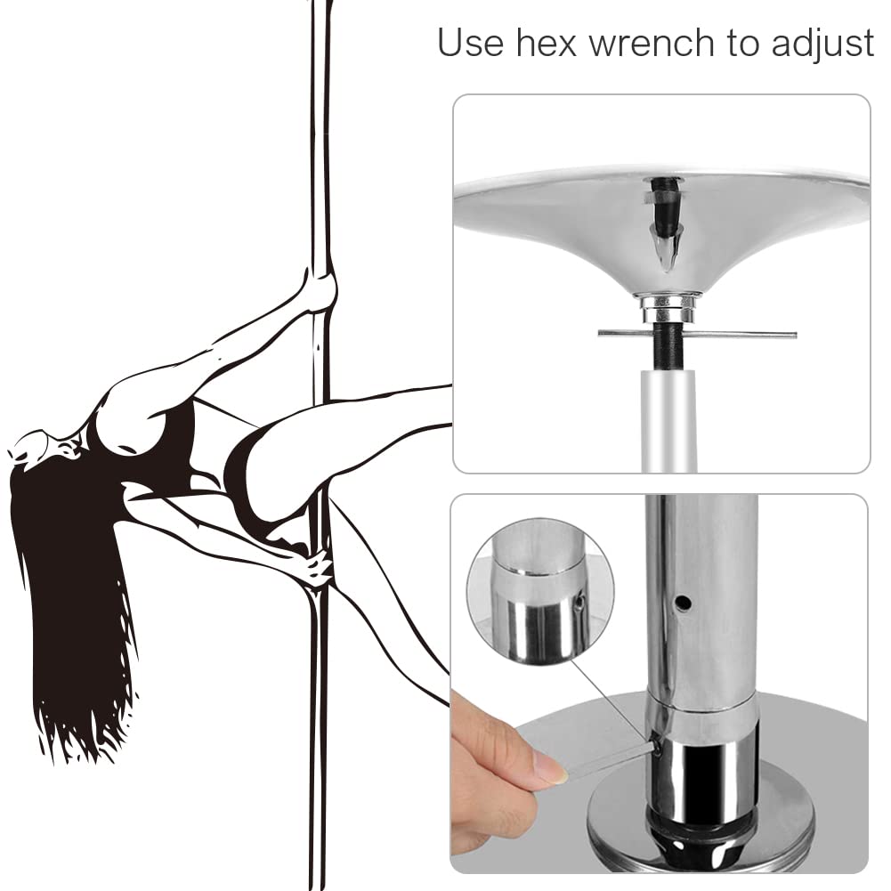 Palo da pole dance professionale diametro 45 mm regolabile portatile rimovibile statico e rotazione