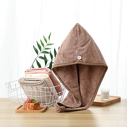 Fyore - Asciugamano a turbante per capelli, ultra