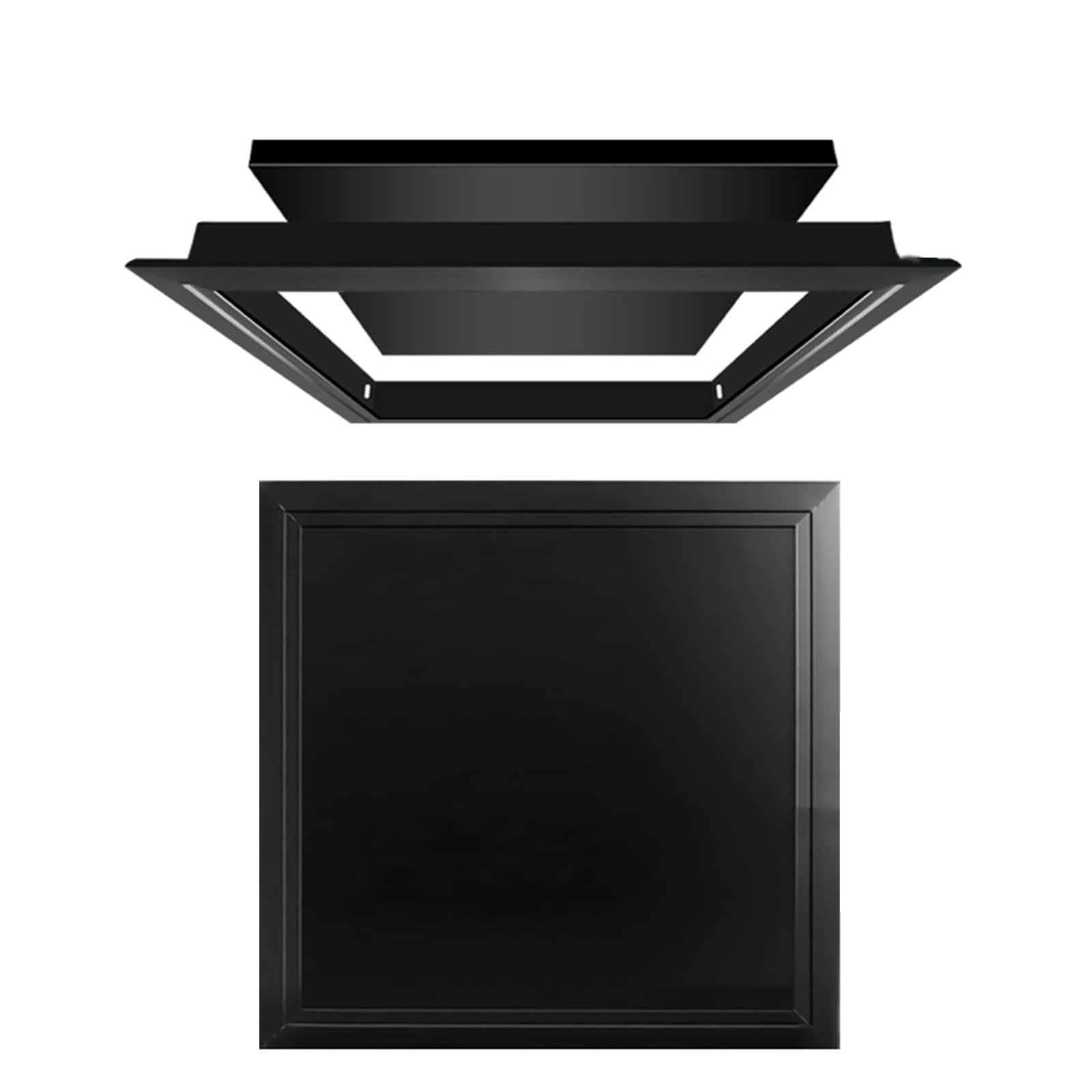 Sportello Ispezione, Botola Cartongesso 20x20 30x30 40x40 50x50 per Sportello Contatore Acqua Sportello Contatore Gas, Materiale in Lega di Alluminio(Nero,30 cm x 30 cm)