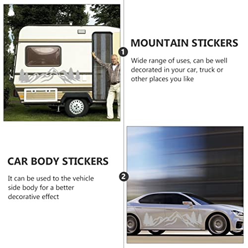 2 Unidades Adesivo Bosque Da Montanha Carro De Decalque De Montanha e Árvore Porta-malas Adesivos Pa