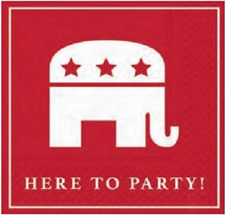 Design Design 624-10048 Republican Here To Party Beverage Napkin