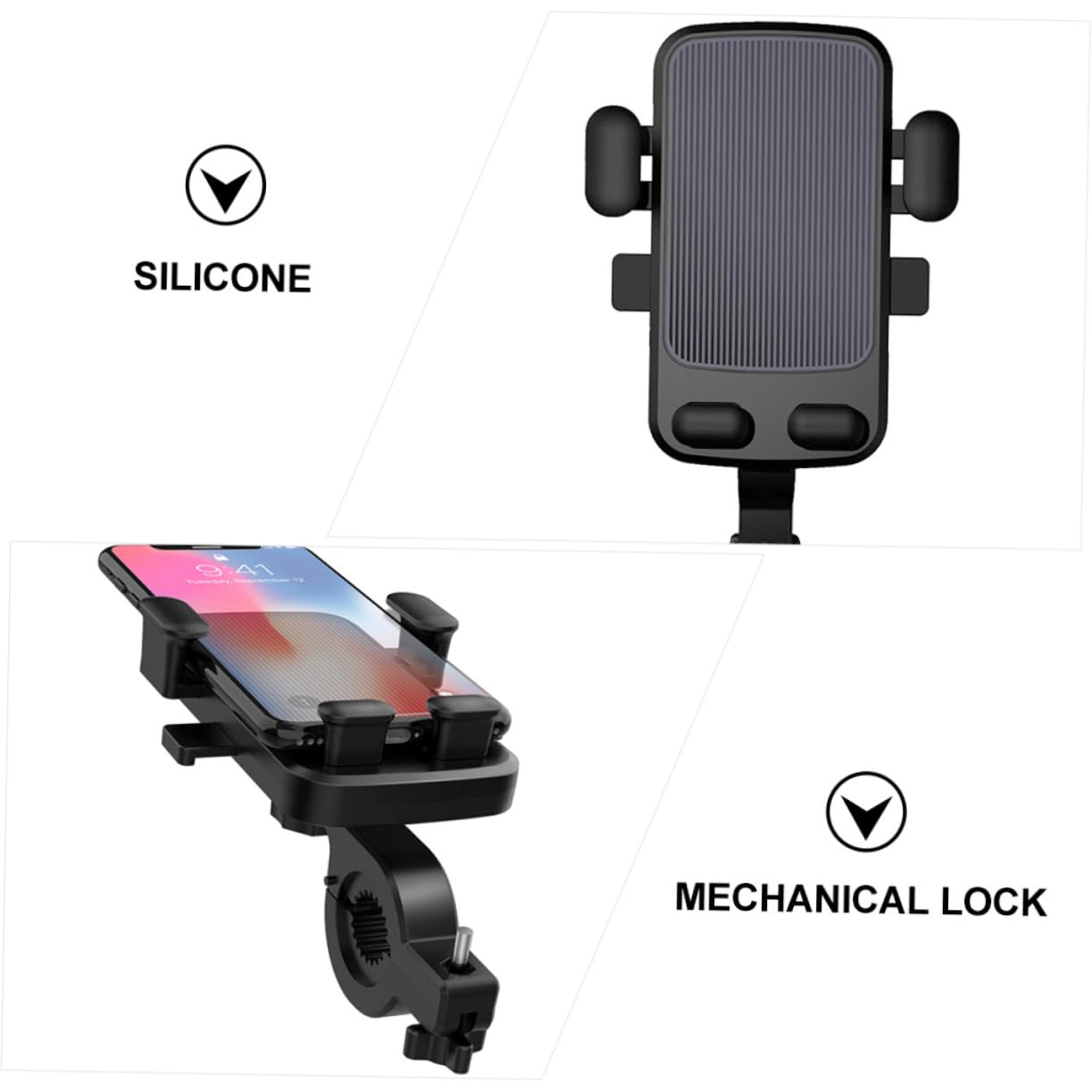 3pièces Support De Téléphone pour Vélo Et Support Smartphone Rotatif Compatible avec Guidon Installation Facile Et Pratique