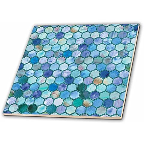 3dRose Blue Sea Decorative Tiles Cover