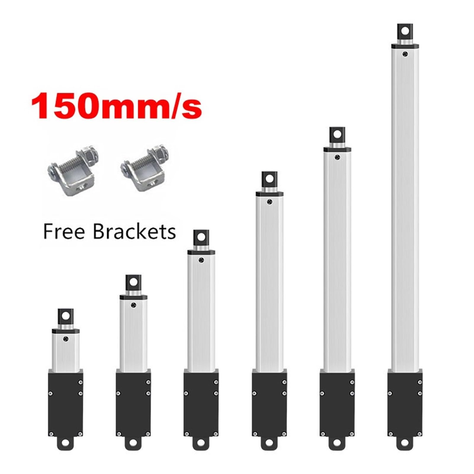 Mały siłownik liniowy o prędkości 30/50/100/150/200 mm, prędkość 150 mm/s, silnik i sterownik (150 mm, 30 mm per s 20 N, 12 V)