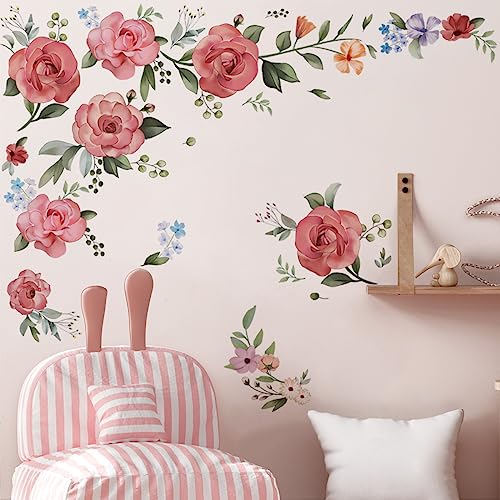 Runtoo Decalcomanie artistiche da parete con fiori...